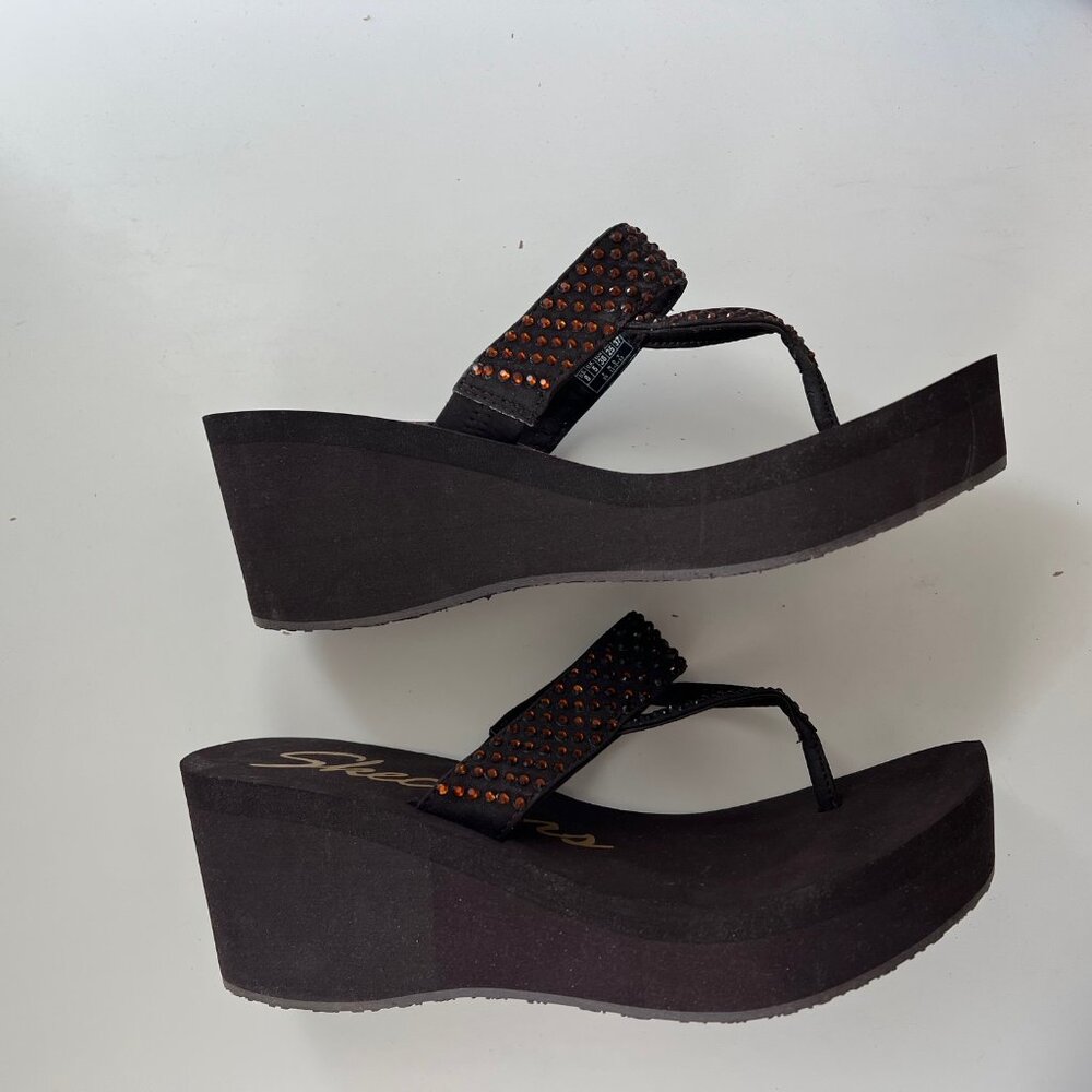 BrandNew Skechers Pin Up Cali Wedge Bling Sandals - Picture 2 of 16